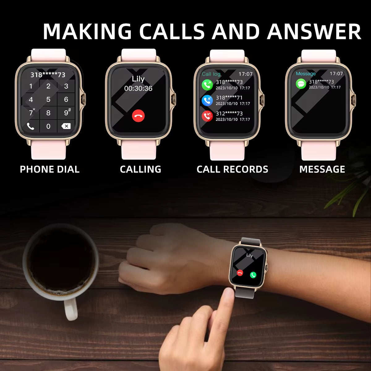SmartSync Pro™ – Next-Gen Bluetooth Smartwatch for Daily Health &amp; Call