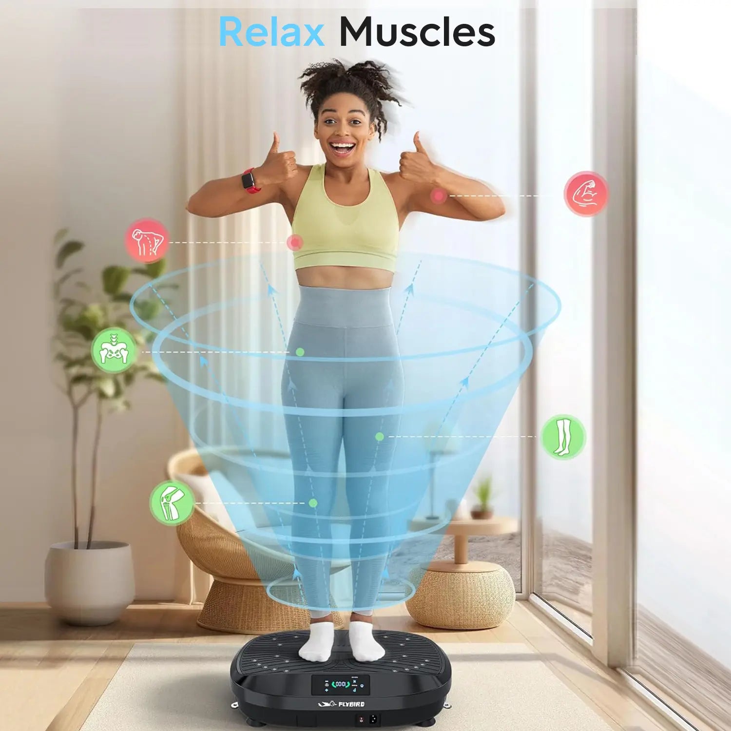 Vibration Plate Exercise Machine with 265LBS Loading Capacity